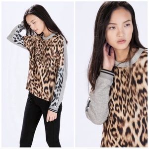 Zara Animal Print Sweatshirt